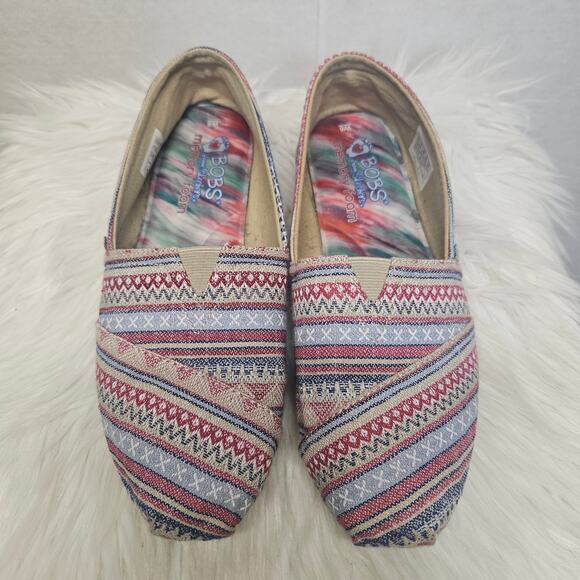 BOBs by Skechers Aztec Multicolor Memory Foam Flats - Picture 1 of 7